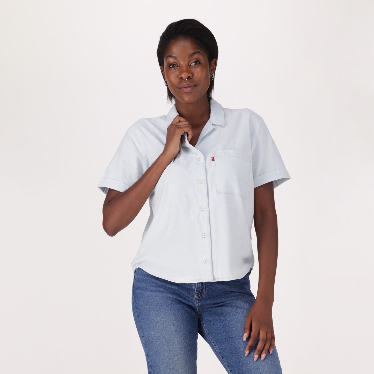 LEVI'S® WOMEN'S BENNIE CAMP SHIRT - MULTI COLOUR
