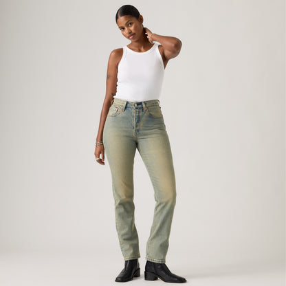 LEVI'S® WOMEN'S 501® ORIGINAL JEANS - MED INDIGO - WORN IN