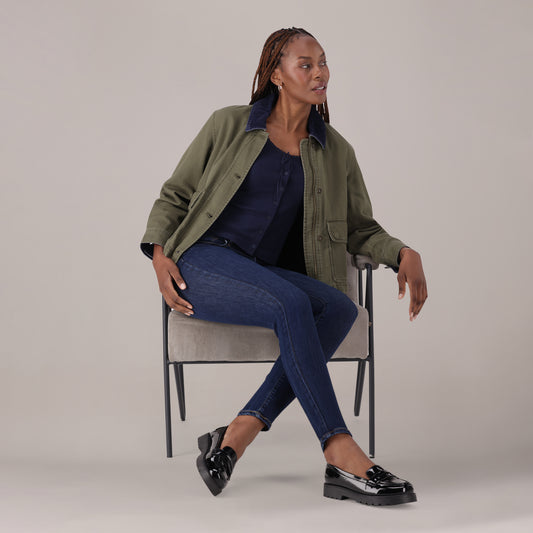 LEVI'S® WOMEN'S CURVY HIGH-RISE SUPER SKINNY  - DARK INDIGO - WORN IN