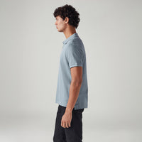 LEVI'S® MEN'S TEXTURED JACQUARD POLO T-SHIRT - BLUE
