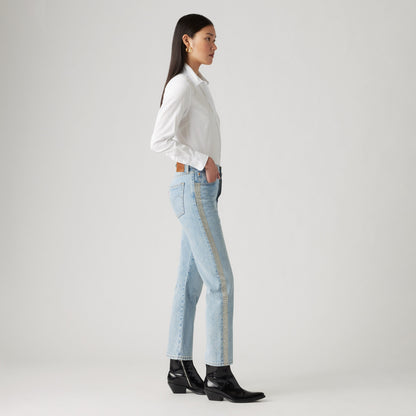 LEVI'S® WOMEN'S 501® ORIGINAL CROPPED JEANS - LIGHT INDIGO - FLAT FINISH