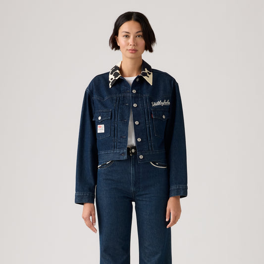 LEVI'S® X TOY STORY WOMEN'S TYPE II TRUCKER JACKET - DARK INDIGO FLAT FINISH
