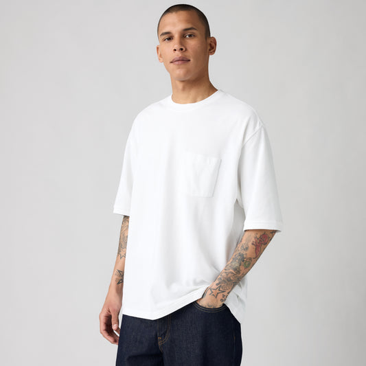 LEVI'S® MEN'S HALF-SLEEVE PIQUE T-SHIRT - NEUTRAL