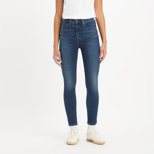 LEVI'S® WOMEN'S RETRO HIGH SKINNY JEANS - DARK INDIGO - WORN IN