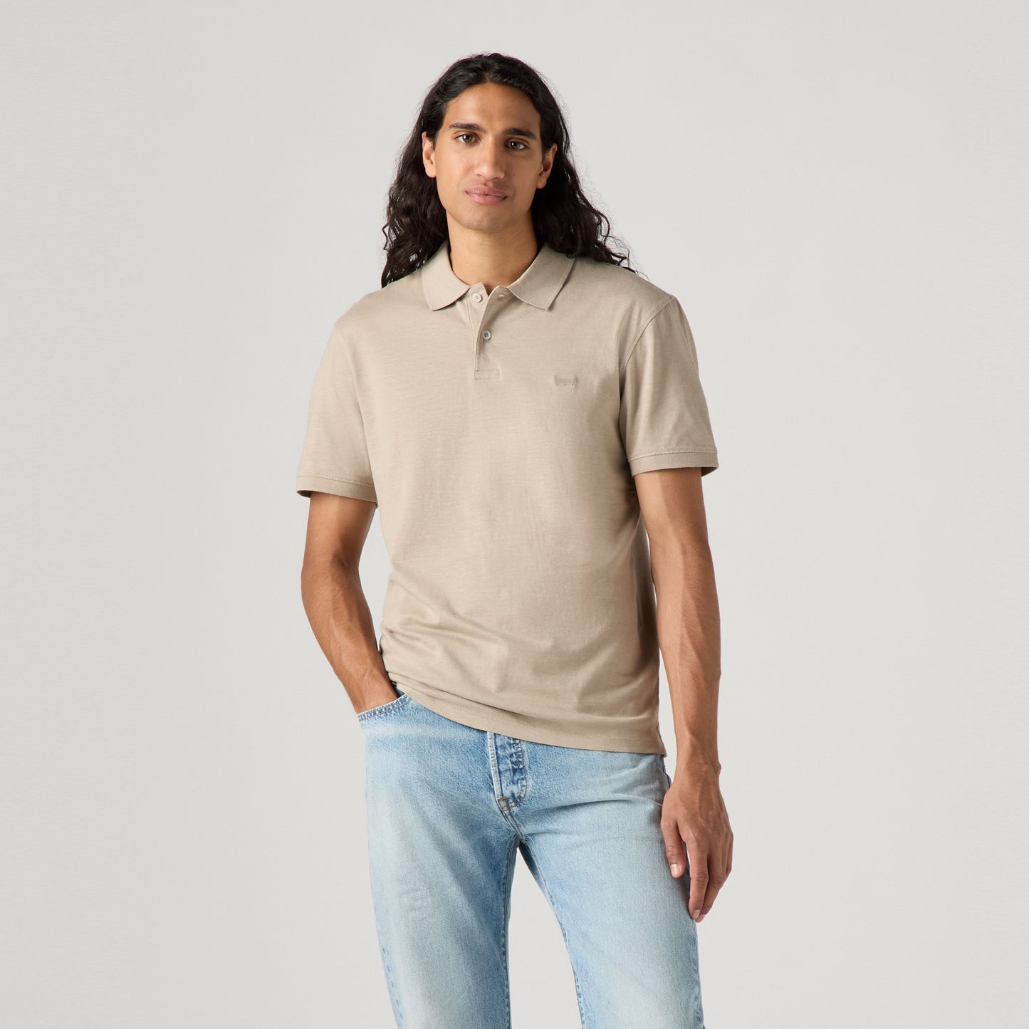 LEVI'S® MEN’S SLIM HOUSEMARK POLO SHIRT - NEUTRAL
