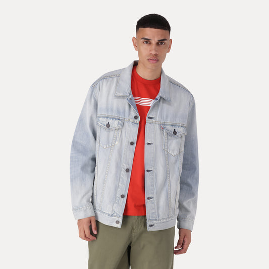 LEVI’S® MEN’S RELAXED TRUCKER JACKET - LIGHT INDIGO - WORN IN
