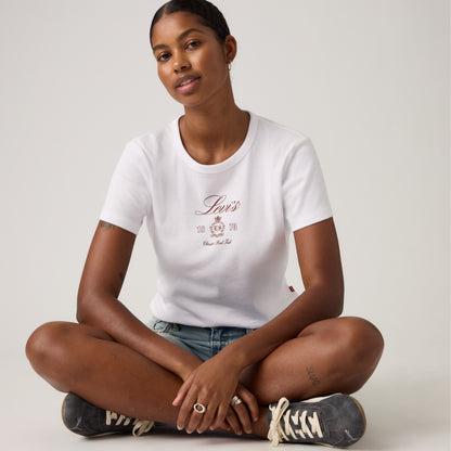 LEVI'S® WOMEN'S GRAPHIC RICKIE T-SHIRT - WHITE