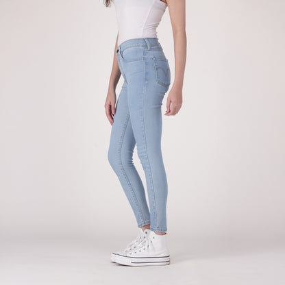 LEVI'S® WOMEN'S 720 HIGH-RISE SUPER SKINNY JEANS - MED INDIGO - WORN IN