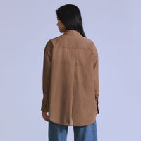 LEVI'S® BLUE TAB™ WOMEN'S LONG-SLEEVE WOVEN SHIRT - BROWN