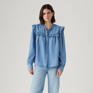 LEVI'S® WOMEN'S GIANNA LONG-SLEEVE BLOUSE - MULTI COLOUR