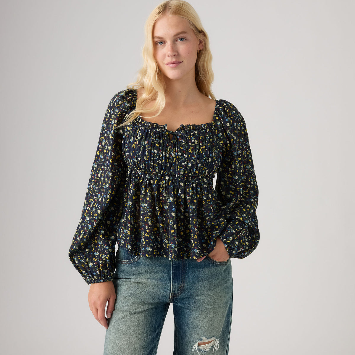 LEVI'S® WOMEN'S ORAYA LONG-SLEEVE BLOUSE - MULTI-COLOR