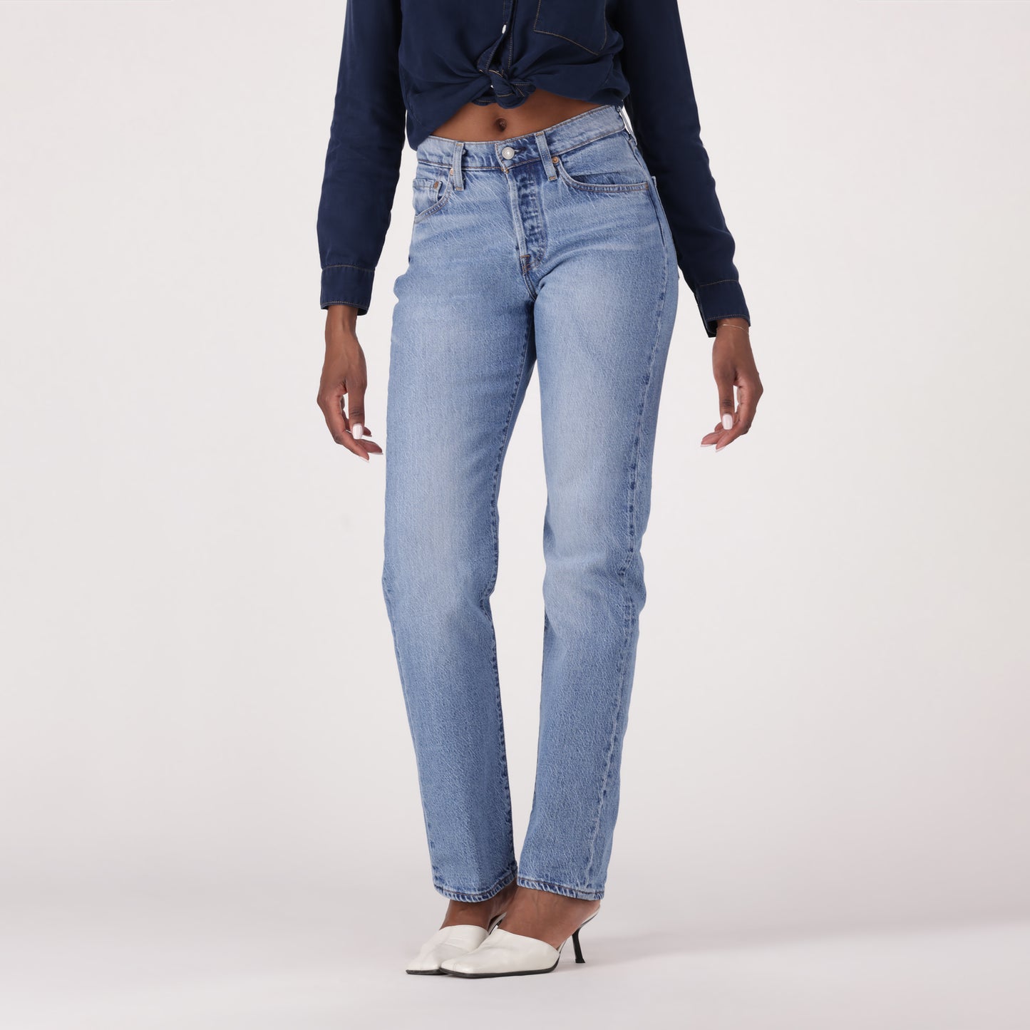 LEVI'S® WOMEN'S 501® CURVE JEANS - MED INDIGO - WORN IN