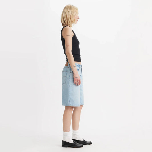 LEVI'S® WOMEN'S BAGGY DAD JORTS - LIGHT INDIGO - WORN IN