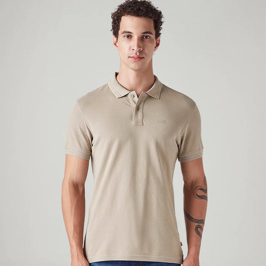 LEVI'S® MEN'S SOLID SLIM FIT COMMUTER POLO T-SHIRT - NEUTRAL