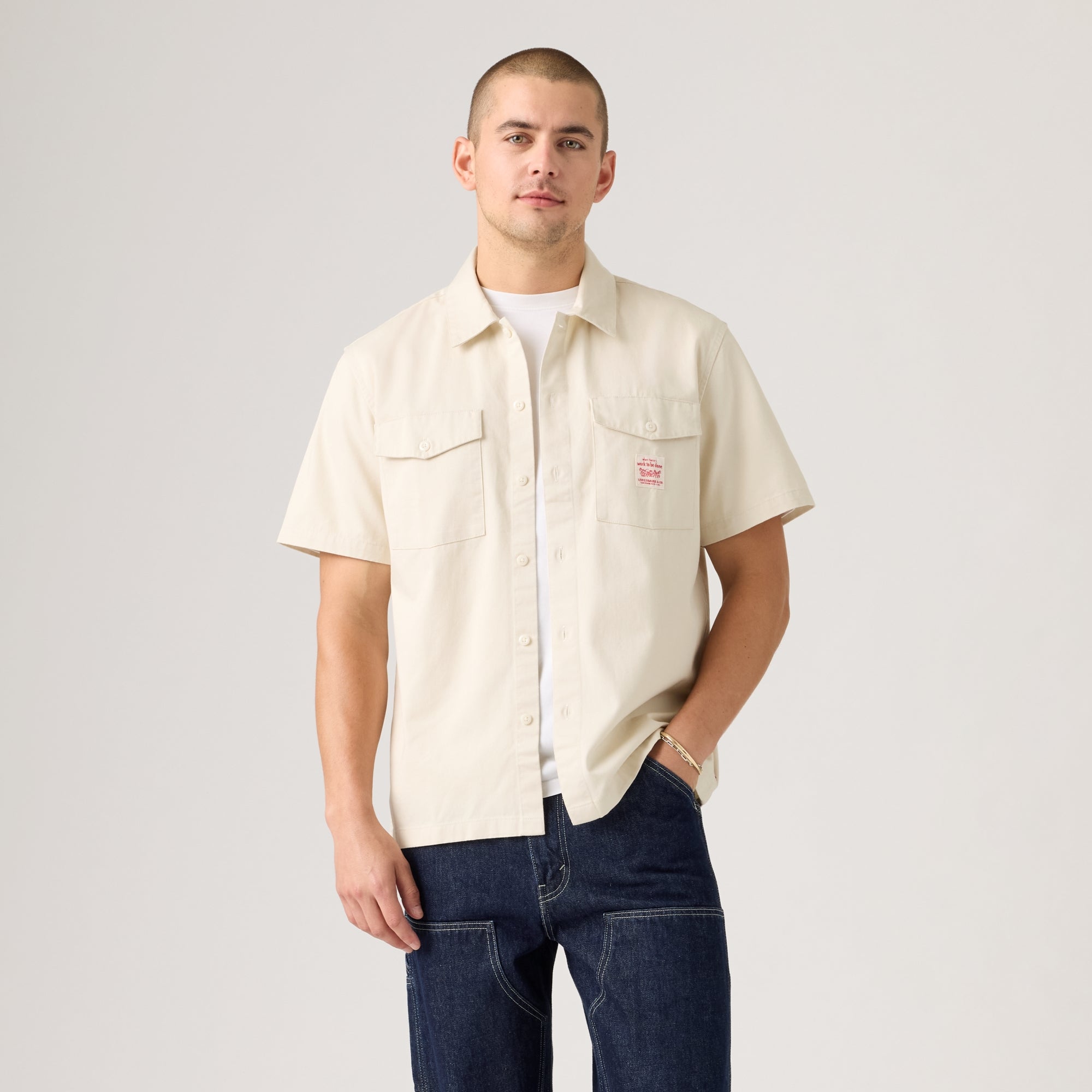 トップス Broad L/S Work Shirt size L LEVI'S® MEN'S SHORT-SLEEVE WORKER SHIRT - MULTI COLOUR
