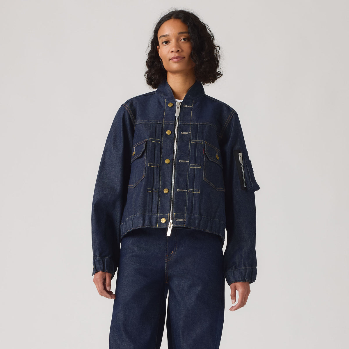 LEVI’S® X SACAI WOMEN'S BLOUSON JACKET - RIGID BLUE