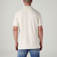 LEVI'S® MEN'S STRIPED OFF-WHITE POLO T-SHIRT - WHITE