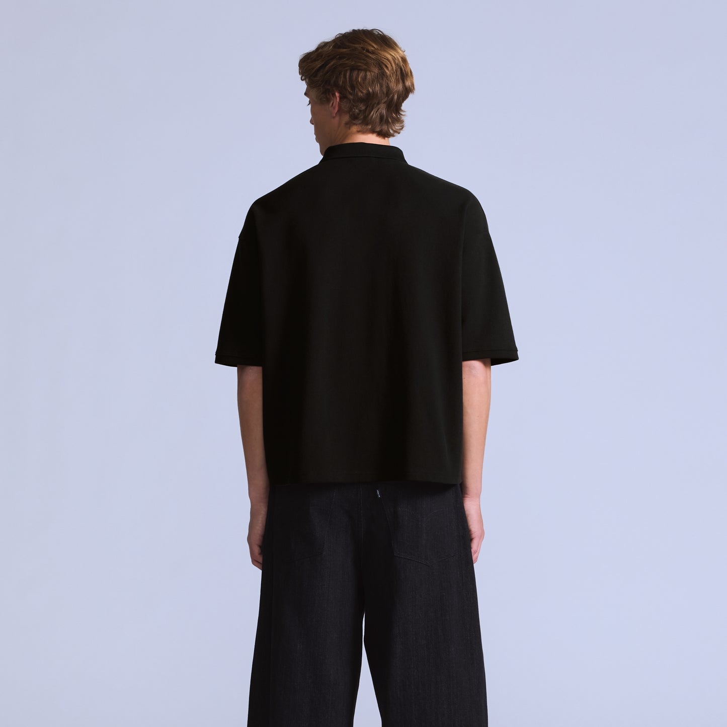 LEVI'S® BLUE TAB™ MEN'S CROPPED POLO - BLACK