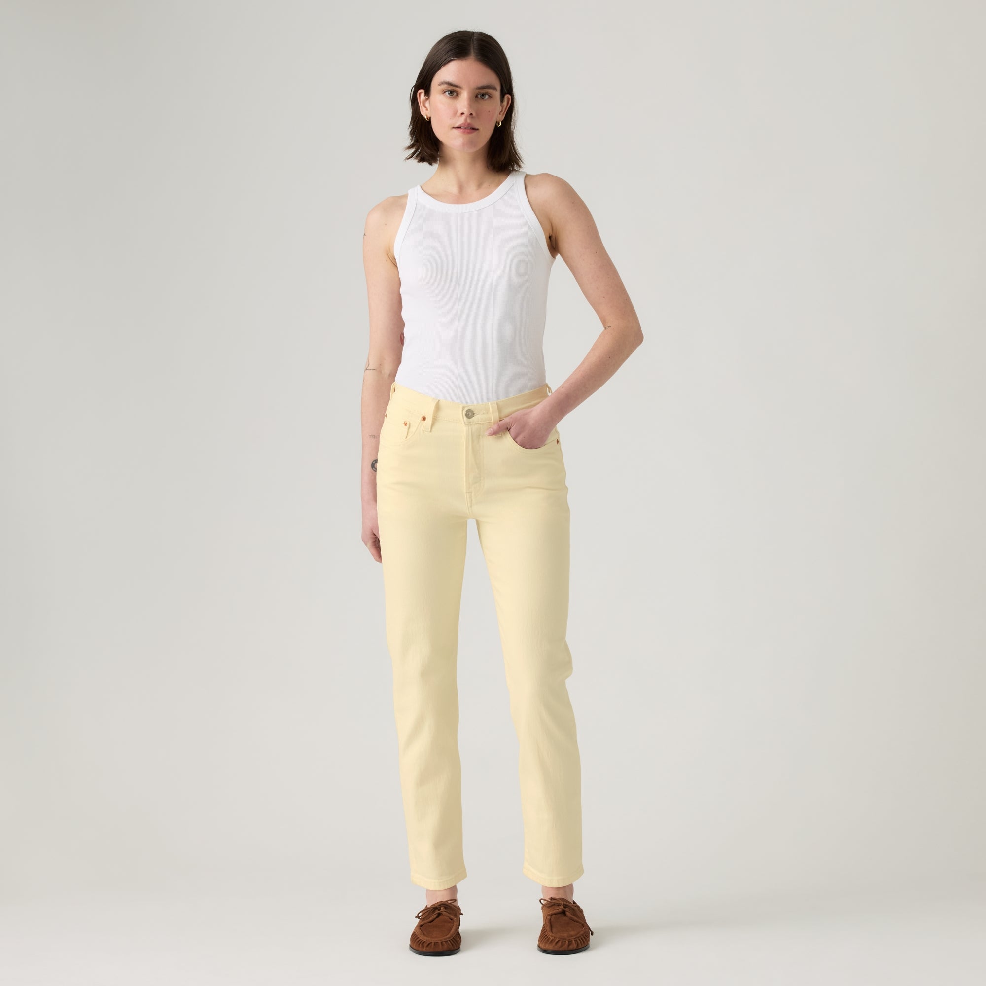 LEVI'S® WOMEN'S 501® ORIGINAL CROPPED JEANS - TAN