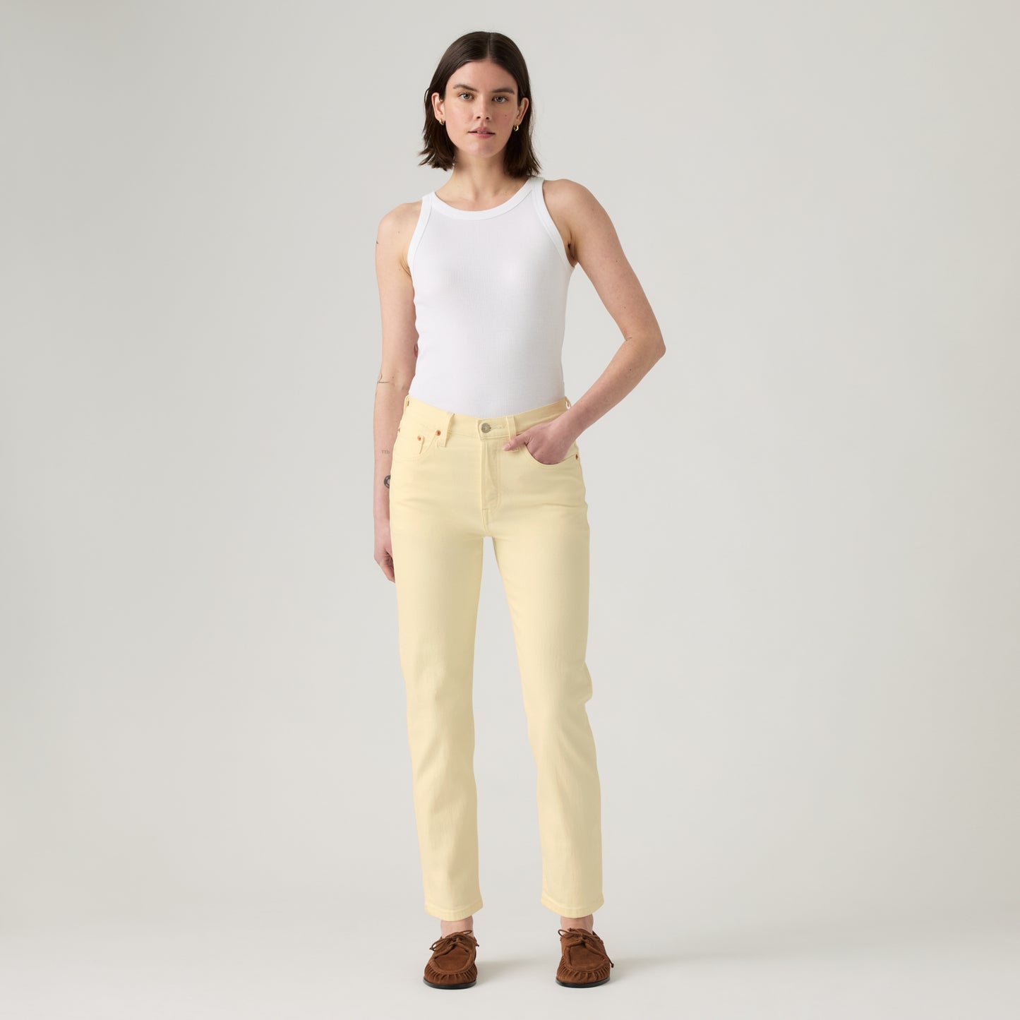LEVI'S® WOMEN'S 501® ORIGINAL CROPPED JEANS - TAN