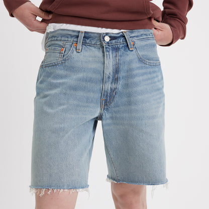 LEVI'S® MEN'S 468 LOOSE SHORTS - LIGHT INDIGO - WORN IN