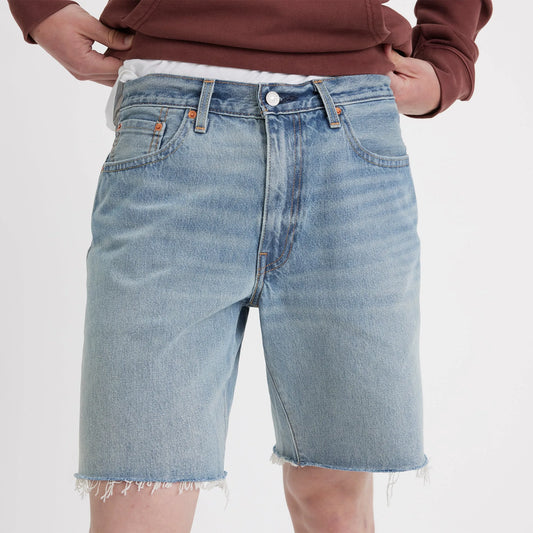 LEVI'S® MEN'S 468 LOOSE SHORTS - LIGHT INDIGO - WORN IN