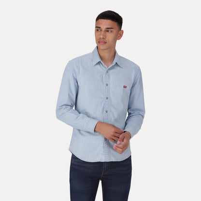 LEVI'S® MEN'S BATTERY HOUSEMARK SLIM FIT SHIRT - LIGHT INDIGO - FLAT FINISH