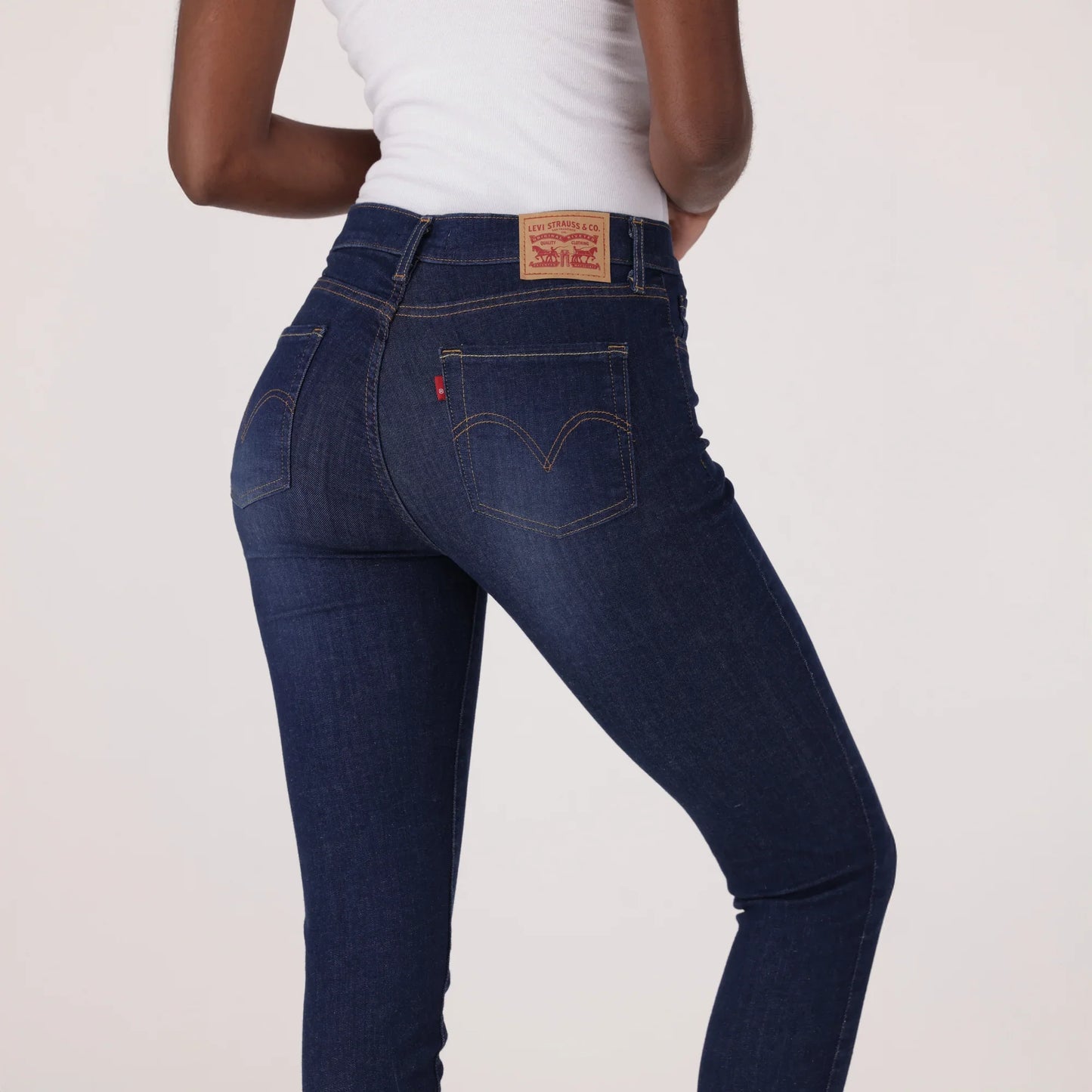 720 HIGH-RISE SUPER SKINNY JEANS - DARK INDIGO - WORN IN