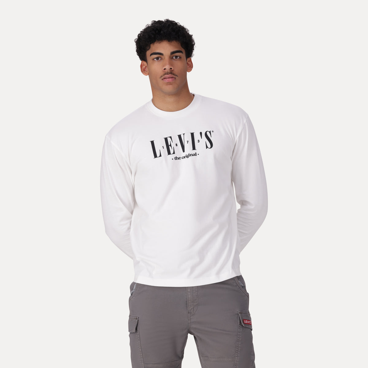 LEVI'S® MEN'S LONG-SLEEVE GRAPHIC AUTHENTIC T-SHIRT - WHITE