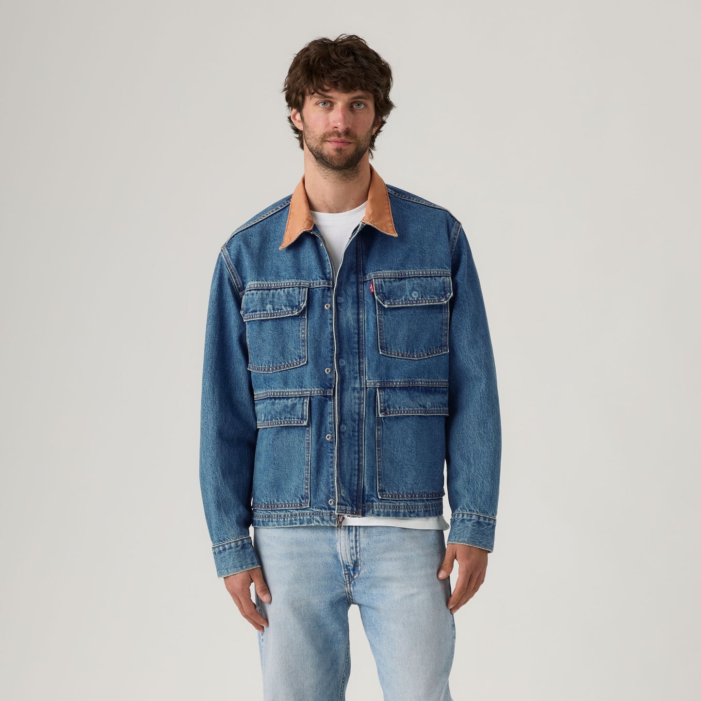 LEVI'S® MEN'S EAST PORT JACKET - MED INDIGO - WORN IN