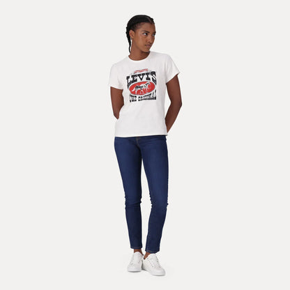 LEVI’S® WOMEN'S 710 MID-RISE SUPER SKINNY JEANS - DARK INDIGO - WORN IN