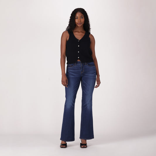 LEVI'S® WOMEN'S CURVY FLARE  - DARK INDIGO  WORN IN