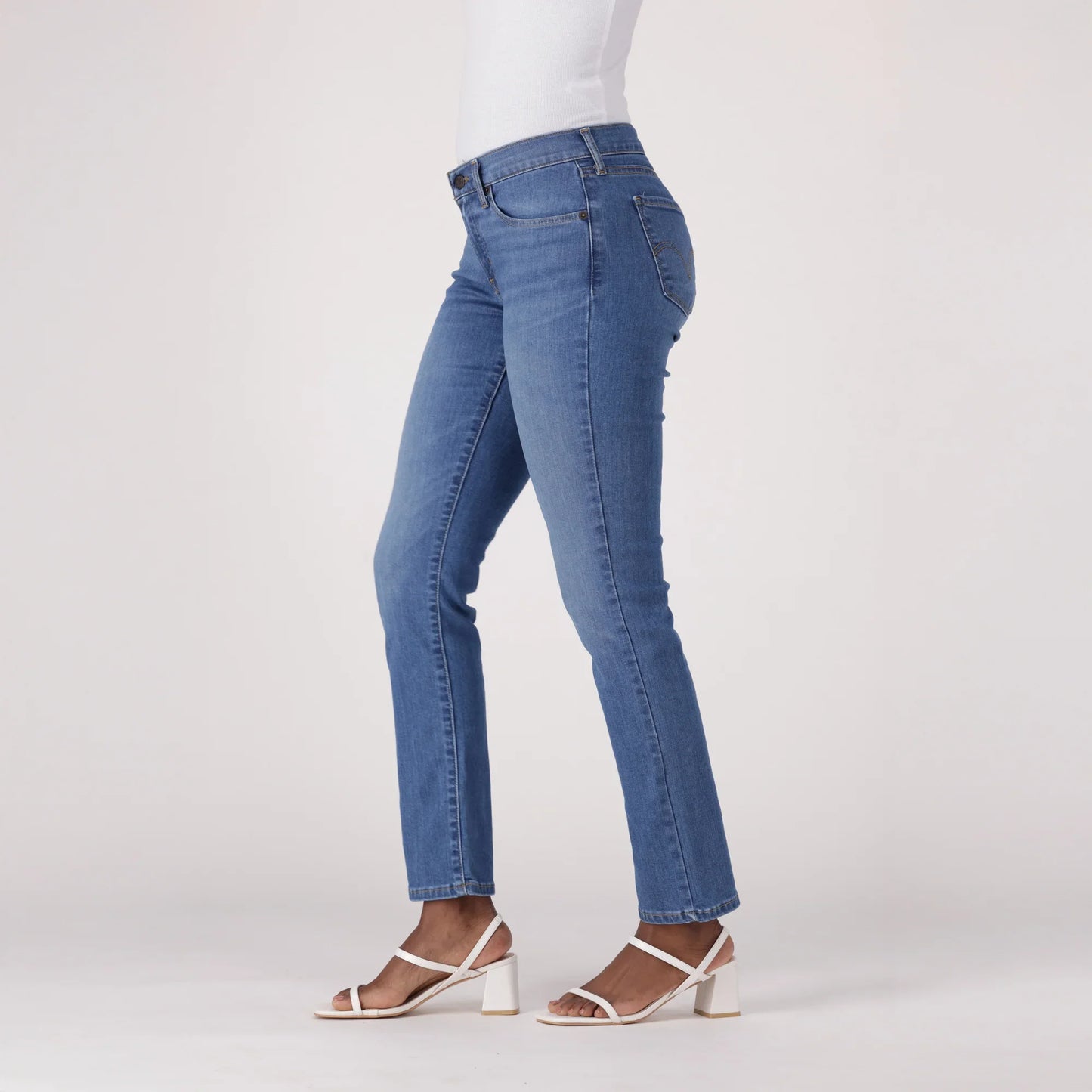 LEVI'S® WOMEN'S CURVY STRAIGHT - MED INDIGO - WORN IN