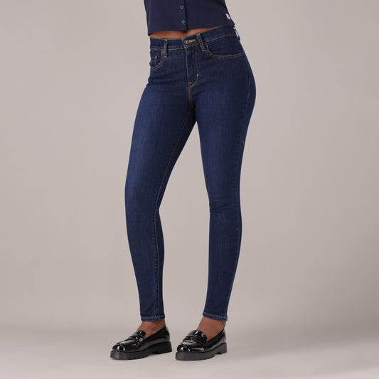 LEVI'S® WOMEN'S CURVY HIGH-RISE SUPER SKINNY - DARK INDIGO - WORN IN