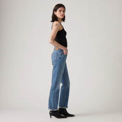 LEVI'S® WOMEN'S 501® ORIGINAL JEANS - MED INDIGO - WORN IN