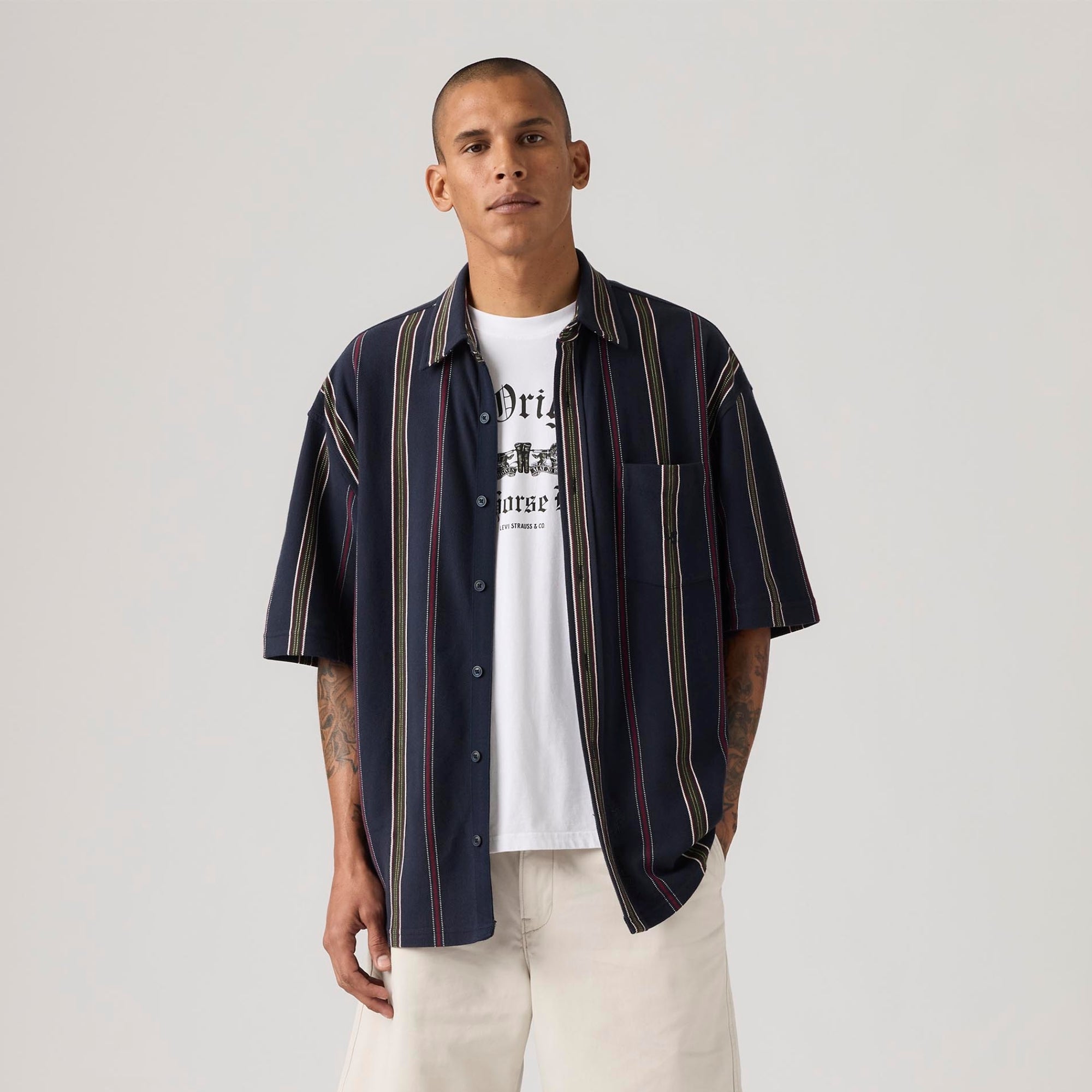 LEVI'S® MEN'S SHORT-SLEEVE DAWSON PIQUE SHIRT - MULTI COLOUR