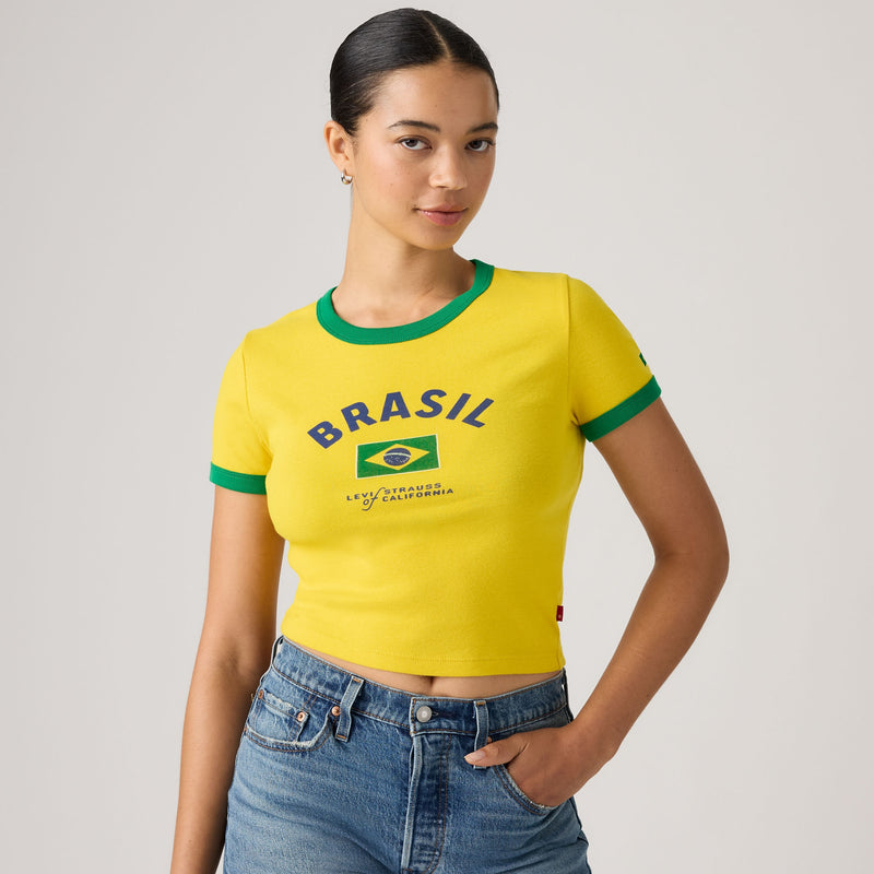 LEVI'S® BRAZIL WOMEN'S RINGER TEE - MULTI COLOUR