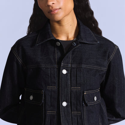LEVI’S® BLUE TAB™ WOMEN’S TYPE II TRUCKER JACKET - DARK INDIGO FLAT FINISH