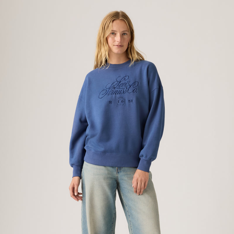 LEVI'S® WOMEN'S GRAPHIC VINTAGE OVERSIZED CREW SWEATSHIRT - BLUE