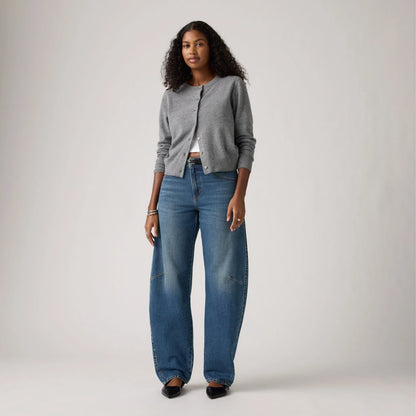 LEVI'S® WOMEN'S BAGGY DAD BARREL JEANS - DARK INDIGO WORN IN