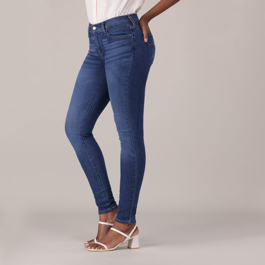 LEVI'S® WOMEN'S CURVY SKINNY - MED INDIGO - WORN IN