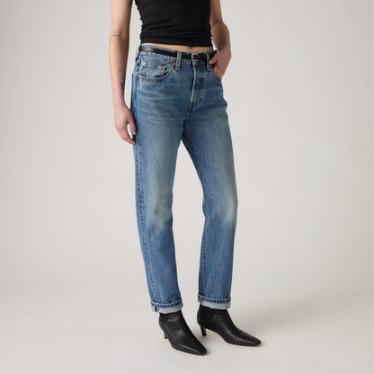 LEVI'S® WOMEN'S 501® ORIGINAL JEANS - MED INDIGO - WORN IN