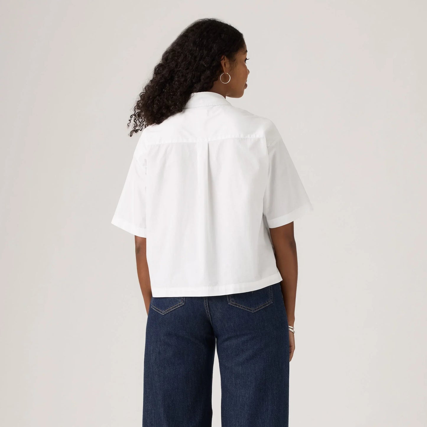 LEVI'S® WOMEN'S HARLIE SHORT-SLEEVE CROPPED SHIRT - MULTI COLOUR