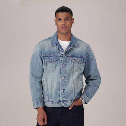 Levi's® Men's Relaxed Trucker Jacket - Med Indigo - Worn In