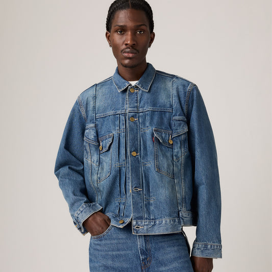 LEVI'S® X SACAI DENIM JACKET - DARK INDIGO - FLAT FINISH