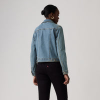 LEVI’S® WOMEN'S ORIGINAL TRUCKER JACKET - MED INDIGO - WORN IN