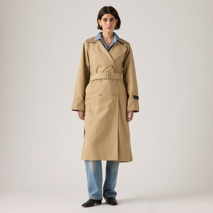 LEVI'S® WOMEN'S BREE CLASSIC LONG TRENCH COAT - TAN