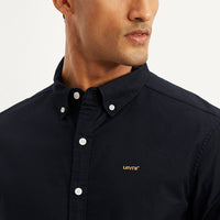 LEVI'S® MEN'S CHECKERED SLIM FIT OXFORD SHIRT - BLACK