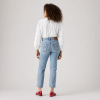 LEVI'S® WOMEN'S 501® ORIGINAL LIGHTWEIGHT CROPPED JEANS - MED INDIGO - WORN IN