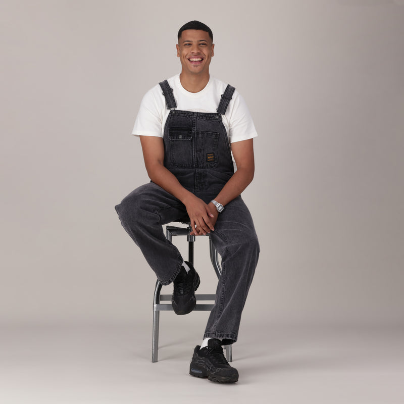 LEVI'S® MEN'S LOOSE OVERALLS - MED INDIGO - WORN IN